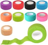 Gondiane 9 Pack 1" x 5 Yards Self Adhesive Bandage Wrap Self Stick Wrap for Ankle, Wrist, Finger, Sports, Breathable Cohesive Vet Tape for Pets (Multi Colors)