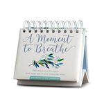 DaySpring - A Moment To Breathe - Perpetual Calendar (90857),White, 5 1/2" x 5 1/4" x 1 1/4"