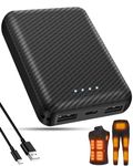 10000mAh Power Bank with Dual USB Port, FERNIDA 5V Portable Charger for Heated Apparel, Heated Vest, Heated Pants and Mobile Electric Device