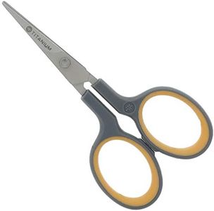 Westcott E-30440 00 Titanium Super Soft Grip Scissor, 10 cm- Grey/Yellow