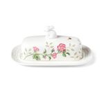 Lenox 7907223 Butterfly Meadow Bunny Covered Butter Dish, Porcelain, Multicolor