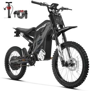 HAPPYRUN Electric Dirt Bike 6500W Peak Motor 72V 30Ah Battery Electric Bike for Adults 50MPH Top Speed 70+ Mile Range Ebike Hydraulic Brakes Electric Motocycle G300pro (G300PRO Black)