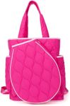 Queen of the Court Park Ave tennis bag, tennis bag for women, tennis backpack, padel bag for women, padel backpack (Hot Pink Hottie)