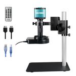 NICE-POWER Digital Microscope for Soldering, 48MP 1080P HDMI USB Benchtop Industrial Magnifier, 4K Video Record Microscope,150X HD Lens, LED Ring Light,Electronic Repair Microscope with Metal Base