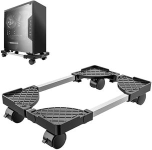 Supporto PC Case Fisso con Ruote: Supporto Ventilato PC Regolabile - Supporto per CPU Mobile, Carrello Porta PC Sotto Scrivania