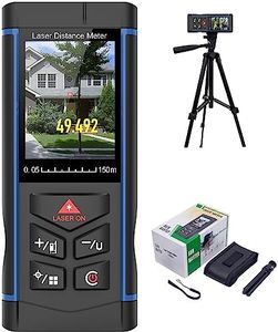 Outdoor Laser Measure 492ft Laser Distance Measurement Tool with Point Finder Camera, 150m Digital Long Distance Meter Laser Measuring Ruler with Electronic Horizontal Calibration