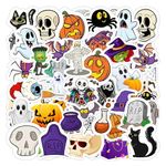 FlyBuy Hub - Halloween Vinyl Stickers, Perfect for Laptop, Bike, Car, and Cycle Pack of 50 Pieces