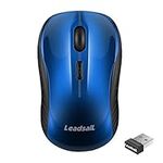 Wireless Mouse for Laptop Silent Cordless 2.4G USB Mini Mouse, Optical Computer Mobile Mouse, 1600DPI with 3 Adjustable Levels for Windows 10/8/7/XP/Mac/Macbook Pro/Air/HP/Lenovo (Dark Blue)