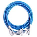 Ncry 7-Ton Towing Power: 12mm Car Tow Cable - 5 Meters of Super Strong Emergency Heavy Duty Car Tow Cable Strap Rope with Dual Forged Hooks (Blue, 12mm x 5m)