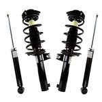 AutoShack Front & Rear Complete Struts Coil Springs and Shock Absorbers Set 4 Replacement for Audi A3 Quattro VW Rabbit 2005-2014 Jetta 2006-2010 Passat 2010-2014 Golf 2011-2017 CC AWD FWD SUSPKG99722