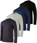 Real Essentials 4 Pack Mens Long Sl