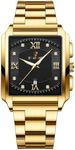 JewelryWe Square Tank Luminous Watc