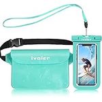 ivoler Waterproof Pouch Bag + Phone Case, Waterproof Case Dry Bag for Beach,Swim,Boating,Kayaking,Hiking,Protect Phone, Camera, Cash, Mp3, Passport, Document From Water, Sand, Snow, Dust - Green