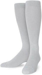 Comrad Knee High Compression Socks for Women and Men - Premium Support Socks for Pregnancy, Nurses, Athletes, and More, Heather Grey, Large