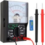 Smgda Analog Multimeter, AC/DC Volt 1000V Voltmeter Amp Volt Ohm Voltage Tester Meter with Test Leads and Battery Included