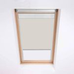 Skylight Roller Blinds For Keylite Roof Windows, Blackout Blind, Window Code 04 Cream