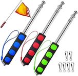 Handheld Telescoping Flag Poles,Telescopic Flag Pole Tour Guide Banner Flag Pole,Tour Guide Flag Pole Teaching Pointer Stick-3 Pcs