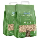 by Amazon - Plant Fiber Cat Litter, Odor Control, 15 liters, Pack of 2