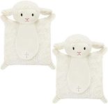 Panelee 2 Pcs Baptism Gifts Baby Blessings Lamb Security Blanket for First Communion, Christening, Baby Baptism Gifts Baby Showers