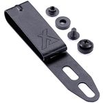 HolsterSmith Universal Metal Belt Clips for Holster Making - (ARC 1) - (Fits 1.50 inch Belts) - (Powder Coated Finish) - (Black) - (w/Mounting Hardware) - (1 Pack)