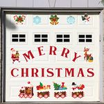 25 Pieces Merry Christmas Garage Door Stickers Magnets Christmas Refrigerator Decals Weather Resistant Garage Magnets Decoration Xmas Home Decor Magnetic Stickers for Car DIY Holiday (Candy Style)