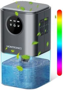 Homtronics Dehumidifiers for Home, 1700mL Smart Dehumidifiers with 7 Color LED Light, 8/12/24H Timer, 44dB Ultra-Quiet, Energy Saving Small Dehumidifiers for Damp Bedroom, Bathroom, RV, Office