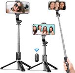 Kratos K1 Selfie Stick with Tripod Stand,Extendable Selfie Stick for Mobile Phone with Bluetooth Remote,3-in-1 Multifunctional design for Redmi/Xiaomi/OnePlus/Samsung/Oppo/Vivo and All Phones