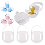 purifyou PurePouch BPA-Free Nipple Shield Case & Pacifier Case, Set of 3, with Free Mesh Sack (Set of 3, Clear)