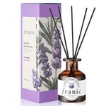 FRANIC Reed Diffuser - White Lavender 3.7oz(110ml) with Scented Diffuser 6 Sticks, Long Lasting Fragrance for Home & Office Decor, Aromatherapy Diffuser Oil Gift Set