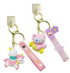 FunBlast Unicorn Keychain – 3D Fancy Rubber Key Chain, Kawaii Keychains, Keyrings for Home, Office, Car, Best Gift Keychains, Key Chains for Girls, Party Favor (Pink)