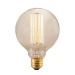 Bulbrite NOS40G30 40W Nostalgic G30 Edison Globe with Thread Filament Style (6 Pack)