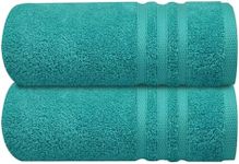 Infinitee Xclusives 2 Pack Premium Turkish Bath Towels Set, 100% Cotton (27 x 54 Inches) Lightweight and Highly Absorbent, Quick Drying Large Bath Towels, Perfect for Hotel, Spa and Bathroom (Teal)