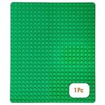 Strictly Briks Classic Big Briks Stackable Baseplates, Large Pegs for Ages 3 and Up, 100% Compatible with All Major Brands, Green, 1 Piece, 13.75" x 16.25" Inches