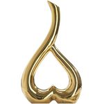 Dafape Statues Decoration, Love Heart Number 6 Shape Shelf Decor Home Living Room Decor Art Sculpture Modern Creative Wedding Desktop Table Office Living Room Bedroom Ornaments (Golden)