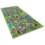 Kids Carpet Extra Large 80" x 40" Playmat City Life - Learn & Have Fun Safe! Children's Educational, Road Traffic System, Multi Color, Play Mat Rug Great for Playing with Cars, Bedroom Playroom, Area