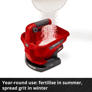 Einhell 18V Cordless Spreader – Adjustable Width for Fertilizer, Seed, Salt