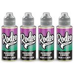 Rodeo Vape Liquid 4 x 100ml Blackcurrant Menthol Vape Juice E Liquid 70/30 Ecig Juice Cigarette Liquid Sub Ohm Juice Flavoured E Juice E Cigarette E-Liquid Nicotine Free Vape Short Fill