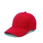 Boolavard Kids Boy Girl Baseball Cap Hat Soft Cotton Lightweight Adjustable Size for 2-9 Years (Red)