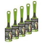 Evercare Value Pack of 5 All Purpose Stick Pet Hair Lint Rollers, 60 Sheets Each, Total 300 Sheet,Green