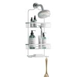 Zenna Home 7402AL, NeverRust Aluminum Shower Caddy, Satin Chrome