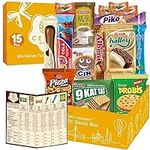 International Exotic Snack Box Variety Pack, 15 Premium Foreign Rare Snack Food Gifts to Try, Mystery Box of Snacks, Full Size European Snacks Variety Pack for Adults and Kids,