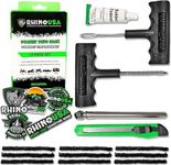 Rhino USA Tire Plug Kit for Flat Tire Repair - Heavy Duty Compact Tire Patch Kit for Fixing Flat on Car, UTV, ATV, Motorcycle, RV, SUV, Trailer - Professional Grade Emergency Tire Repair Tools