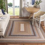 (1.2m x 1.8m, Brown/Multi) - Safavieh Braided Collection BRD313A Hand Woven Brown and Multi Area Rug (1.2m x 1.8m)