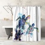 Americanflat Baby Sea Turtles 3 Shower Curtain by Suren Nersisyan, 74" H x 71" W x 0.1" D