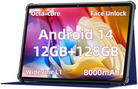 COLORROOM 2024 Newest Android 14 Tablet, 11inch Tablet PC, 12GB+128GB+512GB Expand, Support Face Unlock,18W Fast Charging+8000mAh Big Battery, Octa-core CPU,WiFi6, BT5.0,Touchscreen Tableta (Black)