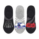 Supersox 3 Pairs No Show Disney Loafer Socks for Men (Disney Star Wars, Free Size)