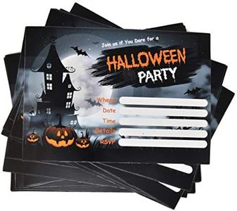 Gift Boutique 36 Halloween Party Invitations with Envelopes 5 x 7 Inch for Birthday Card Invite Invitation and Envelope for Kids Adult Scary Haunted House Pumpkin