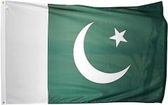 SHATCHI Large Pakistan Pakistani National Flag 150 x 90cm Fans Cricket Support 14th August Independence Day Celebration Decoration, Polyester