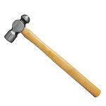 Alis Forged Fine Grade Ball Pein Hammer Ball Pein/Peen/Hammer with Handle 300gm (300 Gms)