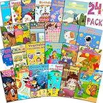 24Pack Small Coloring Books for Kids Ages 4-8, Bulk Coloring Books for Kids Ages 3-6-12, Kids Coloring Books Bulk, Kids Birthday Party Favors Gifts Classroom Activity Supplies Includes Dinosaur Animal